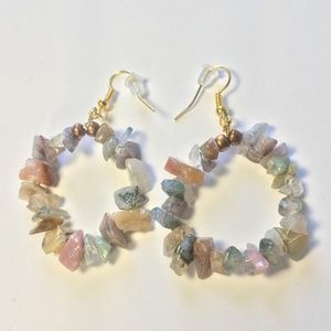 NEW Handmade Pastel Jasper Hook Earrings CCO